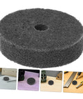 Top Notch 6 Pack Nylon Polishing Wheels With 10mm Hole And 75mm Size For Heavy Duty Metal Surface Finishing Plus Marble Stone Grinding On Bench Grinders To Get That Sweet Sparkle And Smooth Finish Fast, black nylon wheel.