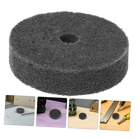 Top Notch 6 Pack Nylon Polishing Wheels With 10mm Hole And 75mm Size For Heavy Duty Metal Surface Finishing Plus Marble Stone Grinding On Bench Grinders To Get That Sweet Sparkle And Smooth Finish Fast, black nylon wheel.