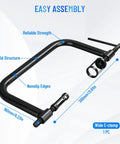 Valve Spring Compressor Kit For Cars, Bikes, ATVs And Small Engines, wide C-clamp with solid structure and nonslip edges.