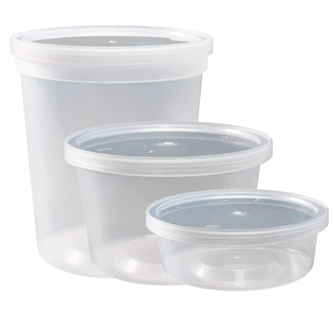 44 Sets Food Storage Containers With Lids 8oz 16oz 32oz, BPA Free, Airtight Leakproof, Microwave Safe, Freezer Ready, Clear Deli Cups