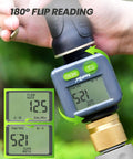 Real Time Water Flow Meter With Brass Inlet For Garden Hose And RV Use, 180 Degree Screen Flip Displayed; Flow Rate Shown 12.5 GAL/Min