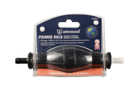 High Output Primer Bulb Three Eighths Inch For Marine Engines EPA And CARB Certified Low Permeation Materials Made In USA No Nonsense Reliable Fuel System Primer For Safe Smooth Boat Starts