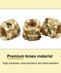 M3 Brass Heat Set Threaded Inserts Pack Of 120 Knurled Nuts For Plastic And Metal Assemblies M3x5x4 Size