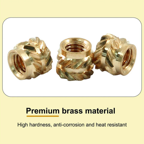 M3 Brass Heat Set Threaded Inserts Pack Of 120 Knurled Nuts For Plastic And Metal Assemblies M3x5x4 Size