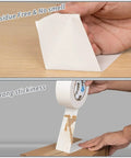 Bulk 22 Roll White Duct Tape 660 Yards 2 Inch Heavy Duty shown tearing by hand with residue-free application.
