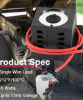 12V DC Solenoid Coil 10226-14 For Hydraulic Power Unit Lift Dump Systems, 16W, 9 Ohms, Single Wire Lead, valve stem series 08 80 88 98