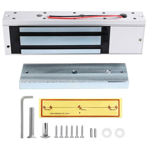 600 Pound Magnetic Door Lock Kit With Remote Control, 12V Fail Safe NC Mode, Easy DIY Installation For Smart Home Entry components