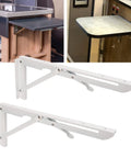 Beefy Wall Mount Folding Shelf Bracket For RVs And Boats, rustproof cold rolled steel, space-saving design, kitchen usage