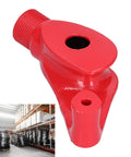 Heavy Duty 90 To 180 Degree Conduit Bending Tool Manual Pipe Bender Cast Iron Tube Former close-up red color with threaded end