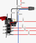 12V 5 In 1 Ignition Panel With Engine Push Button Start Toggle Switches Relay Wiring Harness And LED for RV installation view