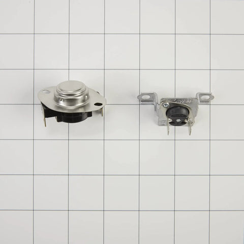 Dryer Thermostat Replacement 279973 OEM Part on grid, easy install for models MEDB850WL, WED8300SW1, WED9150WW, WED9250WL