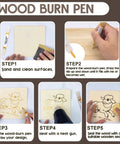 Wood Burn Paste Kit 4 Oz Gel For Easy DIY Wood Burning In Minutes with step-by-step guide using marker and heat gun.