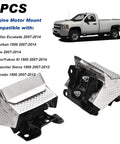 Two Piece Engine Motor Mount Kit With Heat Shield Right And Left Trans Mount Replacement For GM Trucks And SUVs 2007 2014