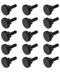15 Pack M6 x 16mm Knurled Thumb Screws Black Steel Flat Head With Shoulder Grip for lighting fixtures and home appliances