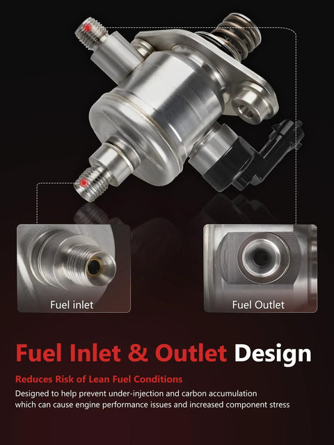 Beef Up Your Ride With A Drop-In High Pressure Fuel Pump Replacement For Chevrolet Equinox 2010-2017, fuel inlet and outlet design