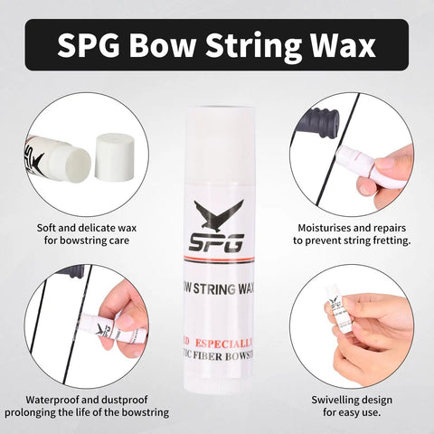 SPG bow string wax for 59Ft D Loop String For Compound Bow Beefy Durable Tear Resistant Archery D Loop Material display