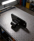 Heavy Duty 58 Mm Gate Hinges Pack Of 2 Pre Drilled Mounting Holes Rust Resistant Galvanized Iron showing black zinc finish on metal surface.
