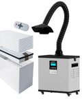 Heavy Duty Laser Welding Fume Extractor Featuring Badass H13 HEPA Filters And Deep Carbon Scrubbing, compact design with remote.