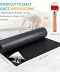Hella Durable 40X20 Foot EPDM Rubber Roofing Membrane Roll With Self Adhesive Reinforced Waterproofing Sheet showing dimensions and seam roller.