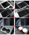 4 Piece Center Console Organizer And Cup Holder Insert For 2021 To 2023 Tesla Model 3 And 2021 To 2024 Model Y installed in car