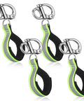 4 Pack Quick Release Shackle Set With Reflective Handles For Firefighter SCBA Masks, Marine Grade 316 Stainless Steel Fixed Snap Shackles