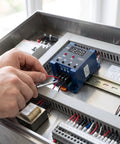 Hella Responsive DC Digital Amp Meter Shows Zero Point Three To Fifty Amperes On Sharp LCD Screen while being installed in a workshop.