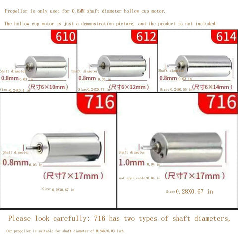 Quadcopter Propeller Replacement Set For Small And Medium Drones, Includes 35Mm 37Mm 42Mm And 46Mm Blades, 0.8Mm Shaft, motor diagram
