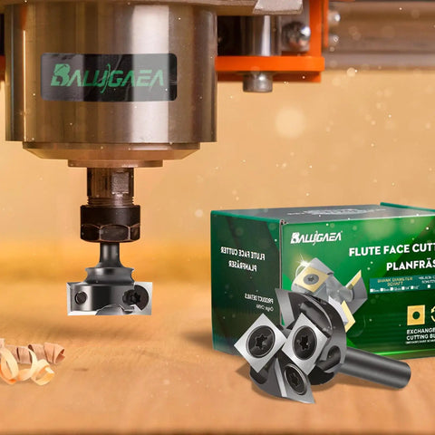 Beefy Spoilboard Surfacing Router Bit With One Quarter Inch Shank And One Inch Cutting Diameter, Four Wing Precision Flattening Bit