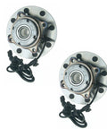 Front Wheel Bearing Hub Kit Pair Set For Ford F250 F350 F450 Super Duty 4WD ABS, featuring 10mm hub flange with dual rear wheels.