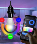 24 Pack WiFi Smart LED Light Bulbs Color Changing RGB Dimmable 800 Lumens 10W A19 60W Equivalent No Hub Needed Works with Alexa