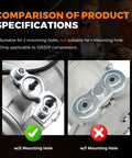 Comparison of air conditioner compressor mounting holes, highlighting suitability for Heavy Duty Air Conditioner Compressor Compatible With 2000 To 2013 Chevy Silverado Tahoe Suburban And Gmc Yukon 5.3L 4.8L V8 Engine Straight Drop In Swap.
