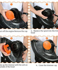 Instructions for installing the String Trimmer Line Kit For AF100 Pro Grade Compatible Trimmer Edger 6 Replacement Spools Cap And Spring Fits GH LST NST Series Mowers