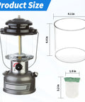 10 Pack Propane Lantern Mantles With Clear Glass Globe For Camping Lanterns, U Shape And Standard Replacement Parts size guide