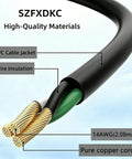 Heavy Duty Kickass Replacement Power Cord Compatible With Skilsaw Worm Drive Circular Saw 14 AWG black rubber insulation PVC cable