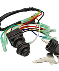 Ignition Main Key Switch Assembly for Yamaha Outboard Remote Control Box Replacement Part, wires and keys, black, 1998-2013 models