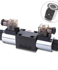 Beefy Size Six 3-Position 4-Way Hydraulic Valve With Electric Solenoid NG6, 2-Pin, 4-Port Directional Control, AC 110V Coil