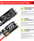 Set Of Four 45A Brushless ESCs For 2S To 6S LiPo With BLHeliS DShot detail showing high-performance control chip