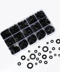 750 Piece Nylon Flat Washers Set For Screws Bolts 7 Sizes Black Plastic Washers Assortment Kit For Household And Commercial Use M3 To M12