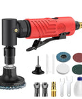 Beefy Power 20000 RPM Right Angle Air Die Grinder With After Exhaust, Empty Oil Bottle, Collets, Discs, and Tools