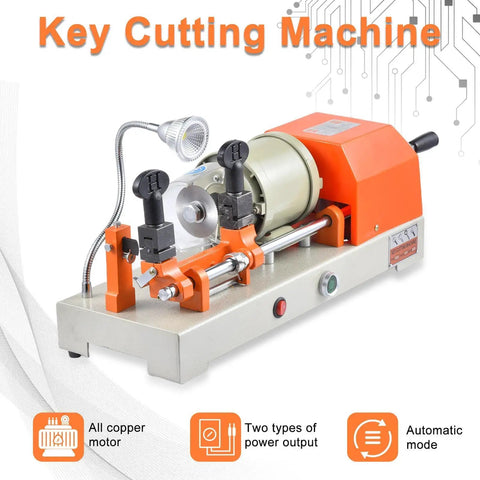 Key Duplicator And Cutter Machine For Locksmiths Easy To Use Copy Tool With Front Clamp Slot And Rear Universal Clamp Automatic Knife Travel For Precise Smooth Key Cuts Every Time, orange key cutter