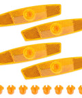 4 Pack Bicycle Wheel Spoke Reflectors For Front And Rear Mountain Bike Safety Reflectors For Night Riding Waterproof Plastic Easy To Install
