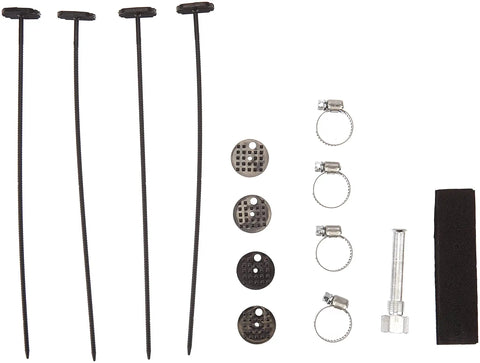 Installation hardware for Universal Add On Transmission Cooler For Heavy Towing 11.6 Inch By 11 Inch By 0.75 Inch Heavy Duty Cooler