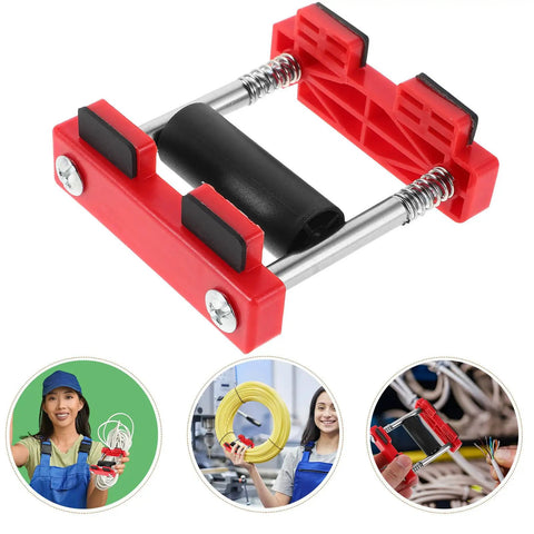 Electrician Pro Grade Cable Threading Tool With Time Saving Design And Versatile Compatibility For Wire And Cable Pulling In Junction Boxes And Sockets Smooth Cable Movement With Pulley System Easy One Handed Use In Durable Plastic And Steel Build red plastic and steel cable puller