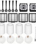 Replacement Part Accessory Kit For Shark IQ R101AE And IQ R101 Robot Vacuum Keeps Your Vacuum Running Smooth With Four Filters Six Side Brushes Two Filters And Four Base Pre Motor Foam And Felt Filters For Easy Maintenance And Peak Suction shown together