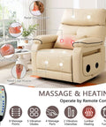 Luxurious Dual Motor Power Lift Recliner Chair For Seniors With Lumbar Heating And Massage features remote control and massage points.