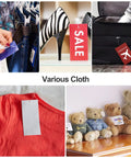 Clothes and toys tagged using 2 Inch Tagging Gun Fasteners 5000 Pack Pro Grade Heavy Duty Clothing Tag Barbs Attachments