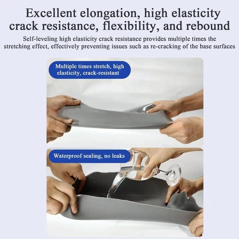 Heavy Duty Roof Sealant And Exterior Coating Delivers A Hella Tight Waterproof Barrier for fast crack repairs shown holding flexible sealant.