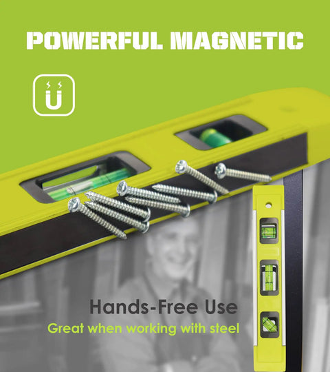 Hella Durable Magnetic Torpedo Level With Aluminum Reinforced Frame And Sweet Top View Green Bubbles For Dead On Measurements Anytime Around The House Or Shop
