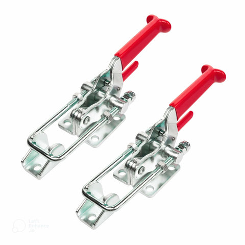 2 Pack Heavy Duty Toggle Clamps With 2000 Lb Holding Capacity Self Lock U Bolt Adjustable Latch And Anti Slip Hand Grips