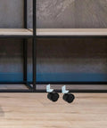 Heavy Duty 12 Pack Slick Rolling Furniture Casters With Locking Brake And L Shape Mount Durable Plastic Swivel Caster Wheels For Cabinets Workbenches And Rolling Carts No Sweat Setup shown on a shelving unit.